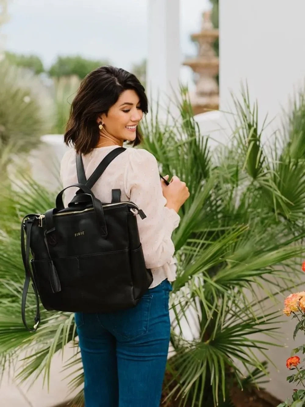 ELKIE & CO Black Leather Tote Alberdeen